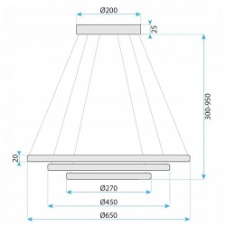 Lampa Sufitowa Wisząca Kryształowa Ring 3 -punkty Światła Złota Glamour Led