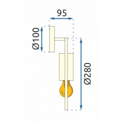 Lampa Ścienna Kinkiet Złota APP922-1W