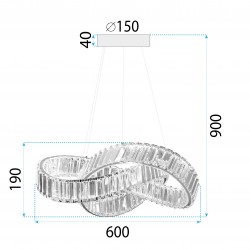 LAMPA SUFITOWA WISZĄCA LED APP1538-CP GOLD