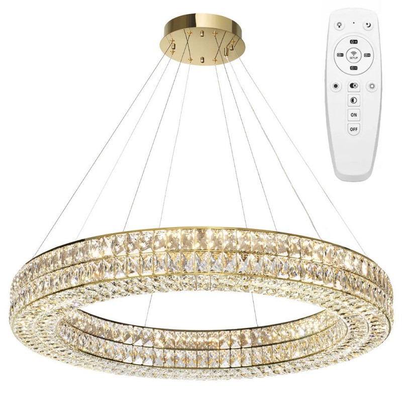 LAMPA SUFITOWA WISZĄCA LED APP1569-CP Gold 80cm