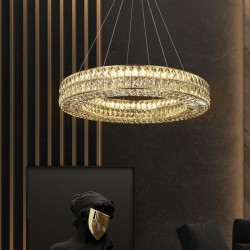 LAMPA SUFITOWA WISZĄCA LED APP1569-CP Gold 80cm