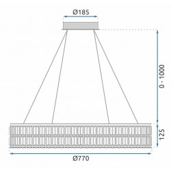 LAMPA SUFITOWA WISZĄCA LED APP1569-CP Gold 80cm