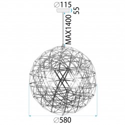 LAMPA SUFITOWA WISZĄCA LED APP1505-CP GOLD