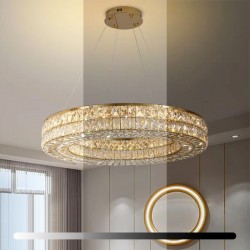 LAMPA SUFITOWA WISZĄCA LED APP1568-CP Gold 60cm