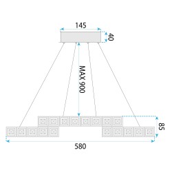 LAMPA WISZĄCA LED APP1556-CP CHROM