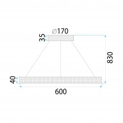 LAMPA SUFITOWA WISZĄCA LED APP1510-CP GOLD