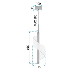 LAMPA SUFITOWA WISZĄCA LED APP1550-CP GOLD