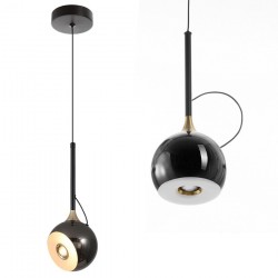 LAMPA SUFITOWA WISZĄCA LED G087-1CP Czarna Metaliczna