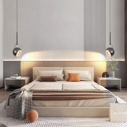 LAMPA SUFITOWA WISZĄCA LED G087-1CP Czarna Metaliczna