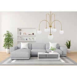 LAMPA SUFITOWA WISZĄCA ZŁOTA APP1584-6CP