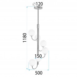 LAMPA SUFITOWA WISZĄCA Gold APP1585-6CP