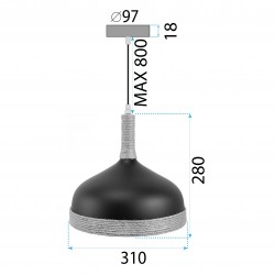 LAMPA SUFITOWA WISZĄCA APP1421-1CP