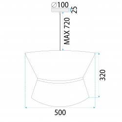 LAMPA SUFITOWA WISZĄCA APP1503-1CP BLACK