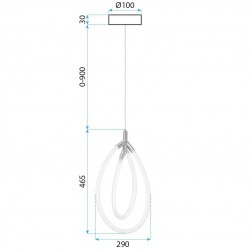 LAMPA WISZĄCA LED G017-CP ZŁOTA