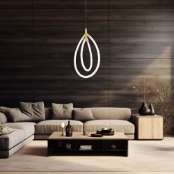 LAMPA WISZĄCA LED G017-CP ZŁOTA