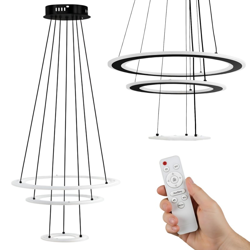 LAMPA WISZĄCA LED G040-3CP CZARNA