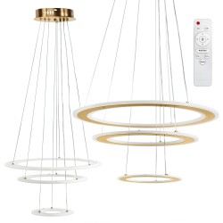 LAMPA SUFITOWA WISZĄCA LED G041-3CP Szczotkowane Złoto