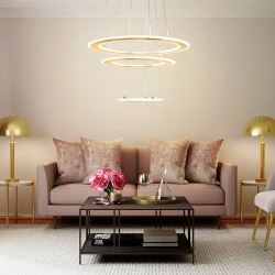 LAMPA SUFITOWA WISZĄCA LED G041-3CP Szczotkowane Złoto