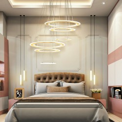 LAMPA SUFITOWA WISZĄCA LED G041-3CP Szczotkowane Złoto