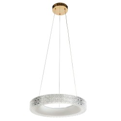 LAMPA WISZĄCA LED MS001-CP Różowe Złoto 40cm