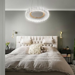 LAMPA WISZĄCA LED MS018-CP Różowe Złoto 40cm