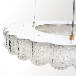 LAMPA WISZĄCA LED MS018-CP Różowe Złoto 40cm