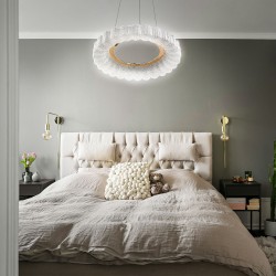 LAMPA WISZĄCA LED MS018-CP Różowe Złoto 40cm