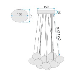 LAMPA SUFITOWA MS025-13CP Chrom