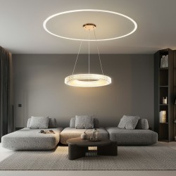 LAMPA WISZĄCA LED MS002-CP Różowe Złoto 60cm