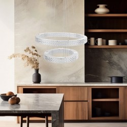 LAMPA WISZĄCA LED KRYSZTAŁOWA MS007-CP Chrom