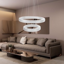 LAMPA WISZĄCA LED KRYSZTAŁOWA MS007-CP Chrom