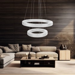 LAMPA WISZĄCA LED KRYSZTAŁOWA MS007-CP Chrom