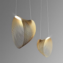 LAMPA LED WISZĄCA LHJ055-1CP DREWNO