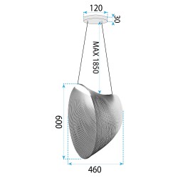 LAMPA LED WISZĄCA LHJ055-1CP DREWNO