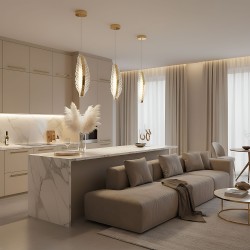 LAMPA SUFITOWA WISZĄCA LED G141-CP ZŁOTA