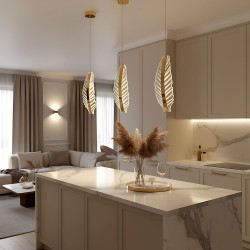 LAMPA SUFITOWA WISZĄCA LED G141-CP ZŁOTA