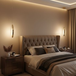 LAMPA SUFITOWA WISZĄCA LED G141-CP ZŁOTA