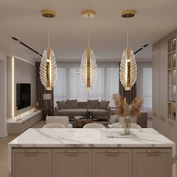 LAMPA SUFITOWA WISZĄCA LED G141-CP ZŁOTA