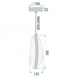 LAMPA SUFITOWA WISZĄCA LED G141-CP ZŁOTA