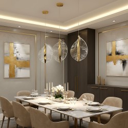 LAMPA SUFITOWA WISZĄCA LED G129-CP ZŁOTA