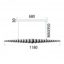 LAMPA SUFITOWA WISZĄCA Wood APP1501-CP