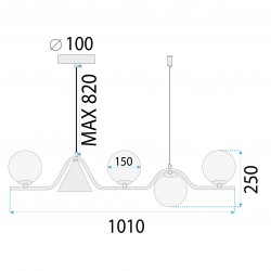 LAMPA SUFITOWA WISZĄCA Gold APP1662-5CP