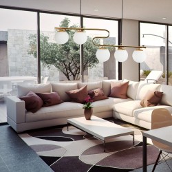 LAMPA SUFITOWA WISZĄCA Gold APP1599-5CP