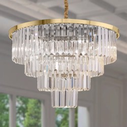 LAMPA SUFITOWA KRYSZTAŁOWA WISZĄCA APP1533-6CP4 ZŁOTA