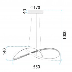 LAMPA SUFITOWA WISZĄCA LED APP1601-CP Gold