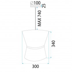 LAMPA SUFITOWA WISZĄCA APP1504-1CP WHITE