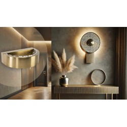 Kinkiet APP1509-W BRUSH GOLD