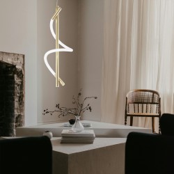 LAMPA WISZĄCA LED G015-CP ZŁOTA