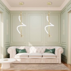 LAMPA WISZĄCA LED G015-CP ZŁOTA