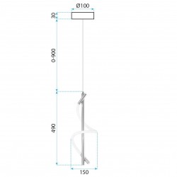 LAMPA WISZĄCA LED G015-CP ZŁOTA